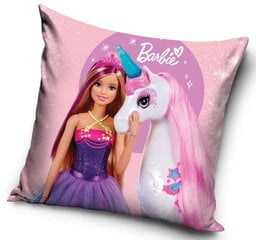 Laste padi 40x40 Barbie ja ükssarvik Velvet hind ja info | Padjad | kaup24.ee