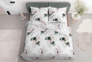 Voodipesu Satin 180x200 Leaves Green hind ja info | Voodipesu | kaup24.ee