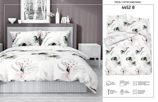 Voodipesu Satin 220x200 Leaves Green hind ja info | Voodipesu | kaup24.ee