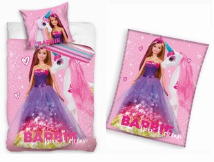 Tüdruku voodipesu 140x200 BARBIE JA UNIVERSE roosa hind ja info | Beebide ja laste voodipesu | kaup24.ee