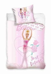 Tüdrukute voodipesu 140x200 BARBIE Ballerina Cotton hind ja info | Beebide ja laste voodipesu | kaup24.ee