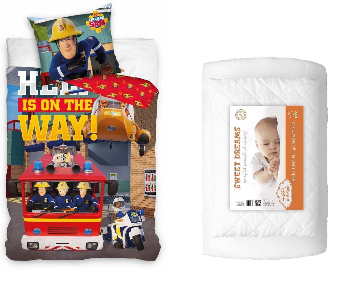 Beebi voodipesu 100x135 Fireman Sam 100% puuvillane hind ja info | Beebide ja laste voodipesu | kaup24.ee