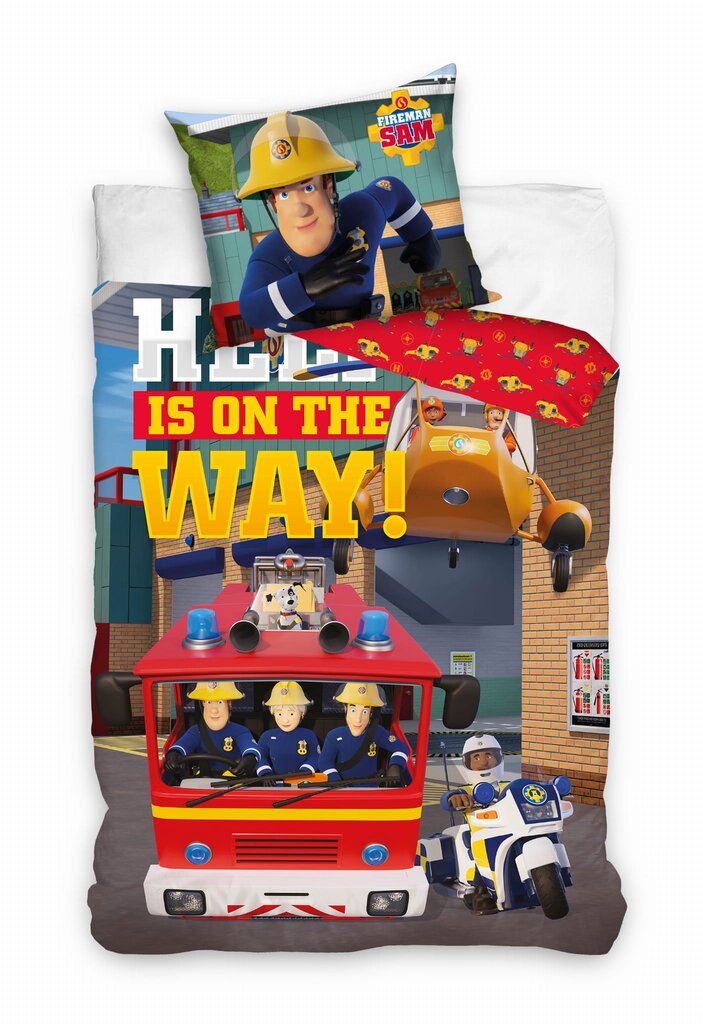 Beebi voodipesu 100x135 Fireman Sam 100% puuvillane hind ja info | Beebide ja laste voodipesu | kaup24.ee