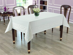 Plekk-kindel laudlina VALGE 140x180 Mesa LAURA hind ja info | Laudlinad, lauamatid, servjetid | kaup24.ee