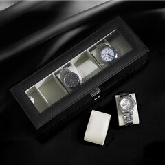 Коробка для часов Songmics, 26,5х11х8,5 см, бежевый цена и информация | Детали интерьера | kaup24.ee