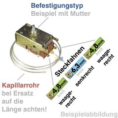 Термостат охлаждения морозильной камеры оригинал Bosch 169747 Danfoss 077B2514 4x4,8 мм амп. цена и информация | Аксессуары для бытовой техники | kaup24.ee