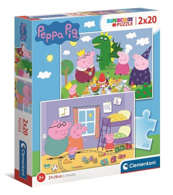 Pusle Clementoni SuperColor Pynka Peppa Pig 24778, 40 detaili цена и информация | Pusled | kaup24.ee