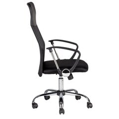 Офисный вращающийся стул с хромированными ножками и высокой спинкой, Modern Home, черный цена и информация | Офисные кресла | kaup24.ee