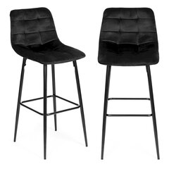 Барный стул Velvet с подставкой для ног, PJJBS00171, черный цена и информация | Стулья для кухни и столовой | kaup24.ee