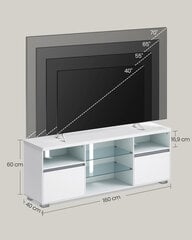 Подставка под телевизор Songmics, 40x160x60 см, белый цена и информация | Тумбы под телевизор | kaup24.ee