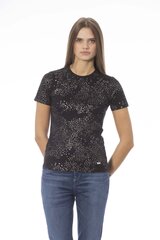 Baldinini Trend - TSD08POIS_MANTOVA - Must TSD08POIS_MANTOVA_NeroBlack-XL цена и информация | Женские футболки | kaup24.ee