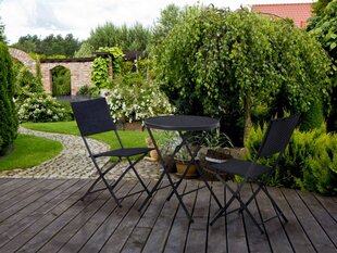 Круглый складной садовый стол, Modern Home SC-0911, 60 см, черный цена и информация | Комплекты уличной мебели | kaup24.ee