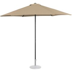 Ümmargune terrassivari, Uniprodo UNI_UMBRELLA_MR270CR_N1, 270 cm., läbimõõt, hallikas-pruun hind ja info | Varikatused ja aiapaviljonid | kaup24.ee