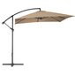 Ruudukujuline vihmavari, Uniprodo UNI_UMBRELLA_SQ250DG_N1, 250 cm. x 250 cm., hallikaspruun hind ja info | Varikatused ja aiapaviljonid | kaup24.ee