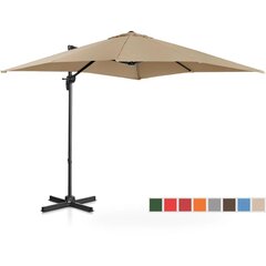 Ruudukujuline vihmavari, Uniprodo UNI_UMBRELLA_SQ250CR_N1, 250 cm. x 250 cm., hallikaspruun hind ja info | Varikatused ja aiapaviljonid | kaup24.ee