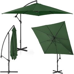 Ruudukujuline vihmavari, Uniprodo UNI_UMBRELLA_SQ250CR_N1, 250 cm. x 250 cm., roheline hind ja info | Varikatused ja aiapaviljonid | kaup24.ee