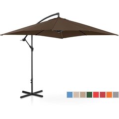 Ruudukujuline vihmavari, Uniprodo UNI_UMBRELLA_SQ250CR_N1, 250 cm. x 250 cm., pruun hind ja info | Varikatused ja aiapaviljonid | kaup24.ee