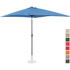 Ristkülikukujuline vihmavari käepidemega, Uniprodo UNI_UMBRELLA_TSQ2030BL_N1, 200 cm. x 300 cm., sinine hind ja info | Varikatused ja aiapaviljonid | kaup24.ee