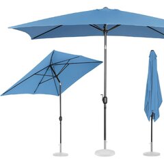 Ristkülikukujuline vihmavari käepidemega, Uniprodo UNI_UMBRELLA_TSQ2030BL_N1, 200 cm. x 300 cm., sinine hind ja info | Varikatused ja aiapaviljonid | kaup24.ee