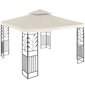 Aiapaviljon kokkupandava varikatuse ja ornamendiga, Uniprodo UNI_PERGOLA_3X3T_U1, 3 m. x 3 m. x 2,6 m., helekreemne värvus hind ja info | Varikatused ja aiapaviljonid | kaup24.ee