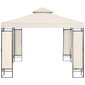 Kokkupandava varikatuse ja ornamendiga aiamajake, Uniprodo UNI_PERGOLA_3X3TF_U1, 3 m. x 3 m. x 2,6 m., kreemikas hind ja info | Varikatused ja aiapaviljonid | kaup24.ee