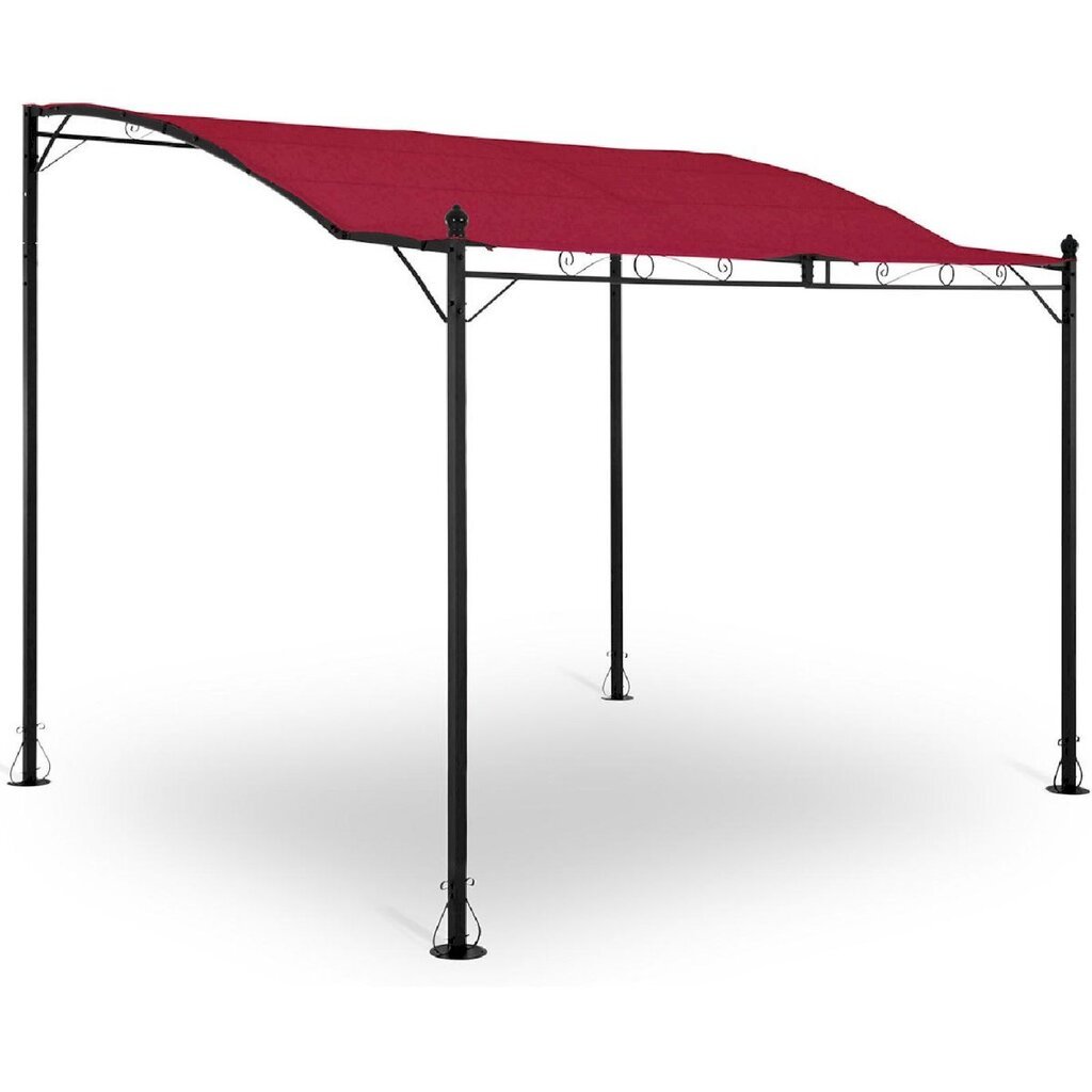 Aia varjualune vabalt seisev pergola, Uniprodo UNI_GAZEBO_ 3X2.5G1, 2,6 m. x 3 m. x 2,5 m., punane hind ja info | Varikatused ja aiapaviljonid | kaup24.ee