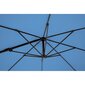 Ruudukujuline aiasirm külgmise käetoega, Uniprodo UNI_UMBRELLA_2SQ250BL1, 250 cm. x 250 cm., sinine цена и информация | Varikatused ja aiapaviljonid | kaup24.ee