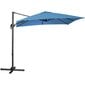 Ruudukujuline aiasirm külgmise käetoega, Uniprodo UNI_UMBRELLA_2SQ250BL1, 250 cm. x 250 cm., sinine цена и информация | Varikatused ja aiapaviljonid | kaup24.ee