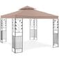 Aiapaviljon kokkupandava varikatuse ja ornamendiga, Uniprodo UNI_PERGOLA_3X3T_U1, 3 m. x 3 m. x 2,6 m., beež. hind ja info | Varikatused ja aiapaviljonid | kaup24.ee