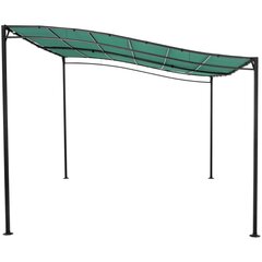 Беседка отдельно стоящая, Uniprodo UNI_GAZEBO_3X4G1, 4 м. х 3 м. х 2,5 м., зеленая цена и информация | Беседки, навесы, тенты | kaup24.ee