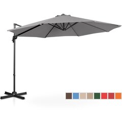 Зонт садовый с боковым наклоном, UNI_UMBRELLA_2R300GR_N1, диаметр 300 см, серый цена и информация | Зонты, маркизы, стойки | kaup24.ee