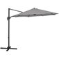 Külgmise kallutusega vihmavari, UNI_UMBRELLA_2R300GR_N1, 300 cm. läbimõõduga, hall цена и информация | Päikesevarjud, markiisid ja alused | kaup24.ee