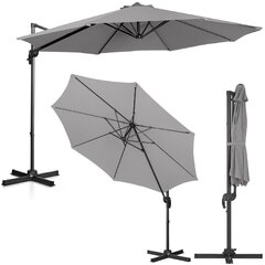 Külgmise kallutusega vihmavari, UNI_UMBRELLA_2R300GR_N1, 300 cm. läbimõõduga, hall hind ja info | Varikatused ja aiapaviljonid | kaup24.ee