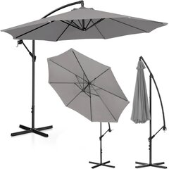 Зонт садовый с боковым наклоном, UNI_UMBRELLA_2R300GR_N1, диаметр 300 см, серый цена и информация | Зонты, маркизы, стойки | kaup24.ee