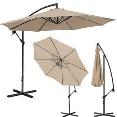 Зонт садовый с боковым наклоном, UNI_UMBRELLA_2R300GR_N1, диаметр 300 см, кремовый цена и информация | Зонты, маркизы, стойки | kaup24.ee