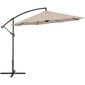 Külgmise kallutusega vihmavari, UNI_UMBRELLA_2R300GR_N1, 300 cm. läbimõõduga, kreemikas цена и информация | Päikesevarjud, markiisid ja alused | kaup24.ee