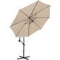 Külgmise kallutusega vihmavari, UNI_UMBRELLA_2R300GR_N1, 300 cm. läbimõõduga, kreemikas цена и информация | Päikesevarjud, markiisid ja alused | kaup24.ee