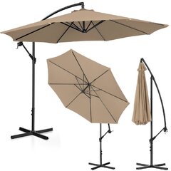 Зонт садовый с боковым наклоном, UNI_UMBRELLA_2R300GR_N1, диаметр 300 см, серо-коричневый цена и информация | Зонты, маркизы, стойки | kaup24.ee