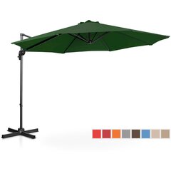 Külgmise kallutusega vihmavari, UNI_UMBRELLA_2R300GR_N1, 300 cm. läbimõõduga, roheline. hind ja info | Varikatused ja aiapaviljonid | kaup24.ee