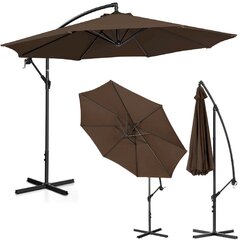 Зонт садовый с боковой опорой, круглый, UNI_UMBRELLA_2R300BL_N1, диаметр 300 см, коричневый цена и информация | Зонты, маркизы, стойки | kaup24.ee