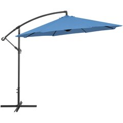 Aiavarju, ümmargune, UNI_UMBRELLA_2R300BL_N1, 300 cm. läbimõõduga, sinimustvalge hind ja info | Varikatused ja aiapaviljonid | kaup24.ee