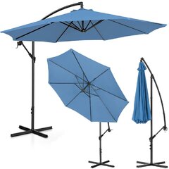 Aiavarju, ümmargune, UNI_UMBRELLA_2R300BL_N1, 300 cm. läbimõõduga, sinimustvalge hind ja info | Varikatused ja aiapaviljonid | kaup24.ee