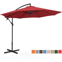 Зонт садовый с боковой опорой, круглый, UNI_UMBRELLA_2R300BL_N1, диаметр 300 см, бордовый цена и информация | Зонты, маркизы, стойки | kaup24.ee