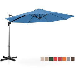 Зонт садовый с боковой опорой, круглый, UNI_UMBRELLA_2R300BL_N1, диаметр 300 см, синий цена и информация | Зонты, маркизы, стойки | kaup24.ee