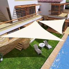 Треугольный водонепроницаемый навес от солнца, Modern Home, 3 м. х 3 м. х 3 м., бежевый цена и информация | Зонты, маркизы, стойки | kaup24.ee