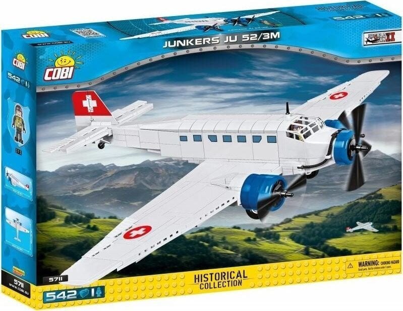 Kokkupandav mudel Junkers JU 52/3M Cobi, 5711, 542 tk цена и информация | Klotsid ja konstruktorid | kaup24.ee