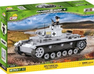 Сборная модель Малая армия Panzer III Ausf.E Cobi, 2523, 470 деталей цена и информация | Конструкторы и кубики | kaup24.ee