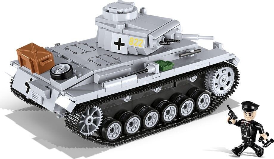 Kokkupandav mudel Väike armee Panzer III Ausf.E Cobi, 2523, 470 tk hind ja info | Klotsid ja konstruktorid | kaup24.ee