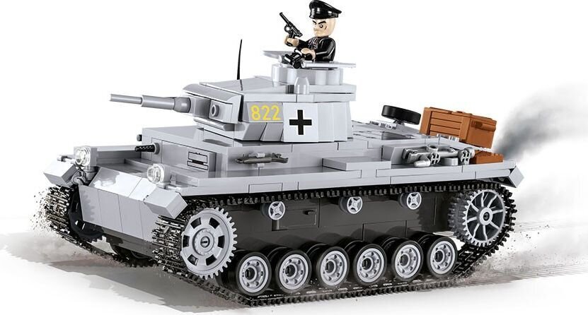 Kokkupandav mudel Väike armee Panzer III Ausf.E Cobi, 2523, 470 tk hind ja info | Klotsid ja konstruktorid | kaup24.ee