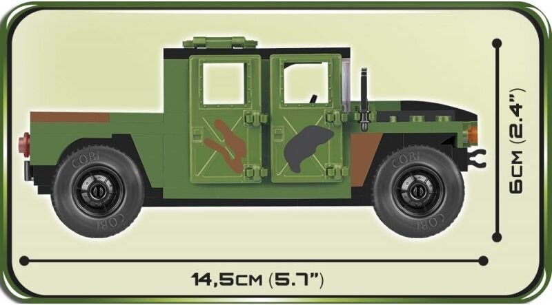 Kokkupandav mudel Väike armee Humvee džunglis Cobi, 24306, 170 tk цена и информация | Klotsid ja konstruktorid | kaup24.ee